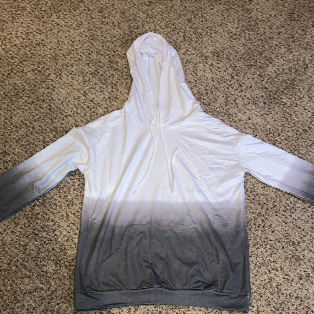 Tie Dye Pullover White & Gray size L
